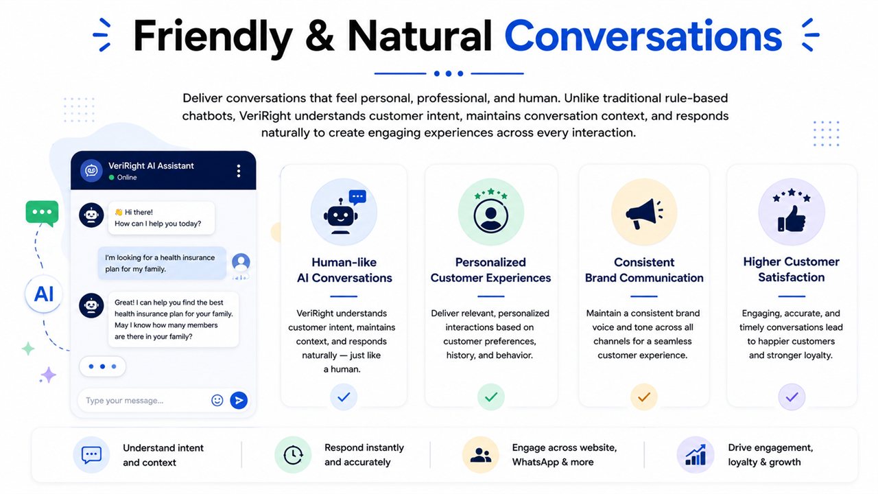 Friendly and natural AI conversations